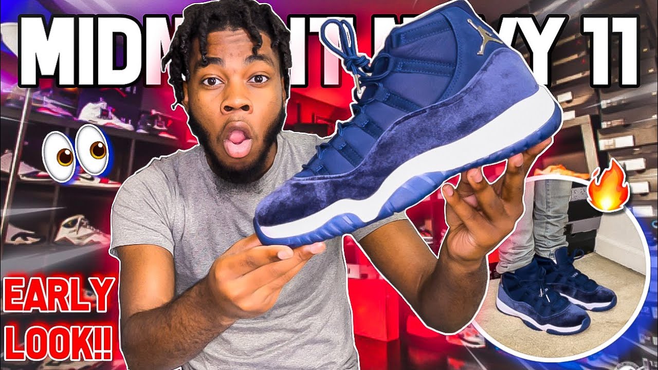 EARLY LOOK! AIR JORDAN 11 MIDNIGHT NAVY ON FEET REVIEW