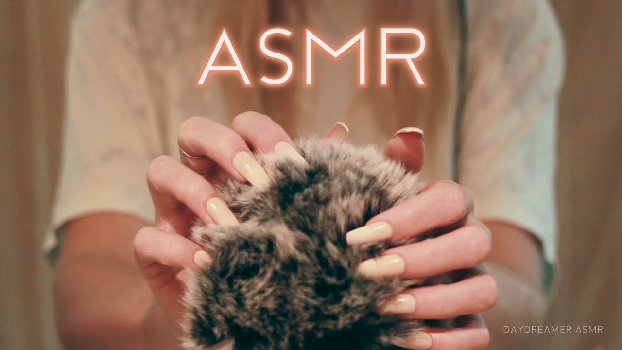 ASMR Fluffy Mic Scratching & Stroking / Brushing w/ Long Nails - Soft Relaxing Tingles (No Talking)