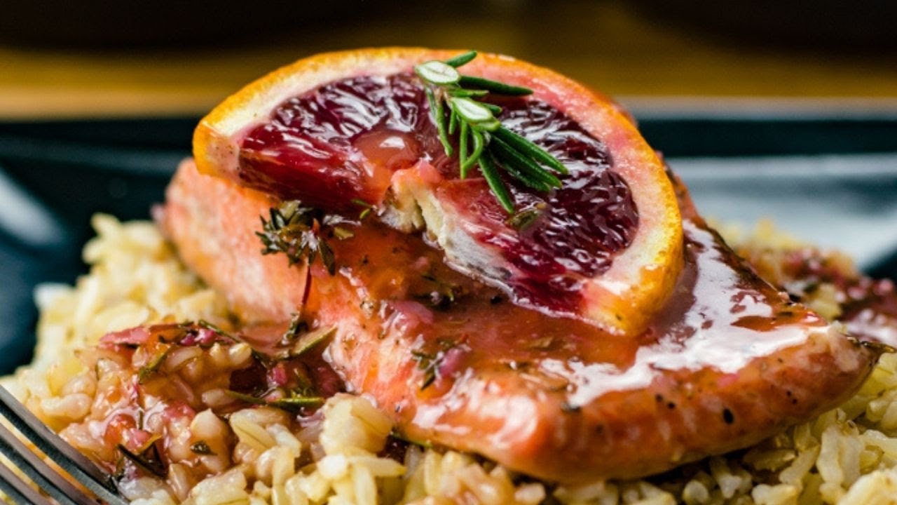 Salmon in Blood Orange Sauce