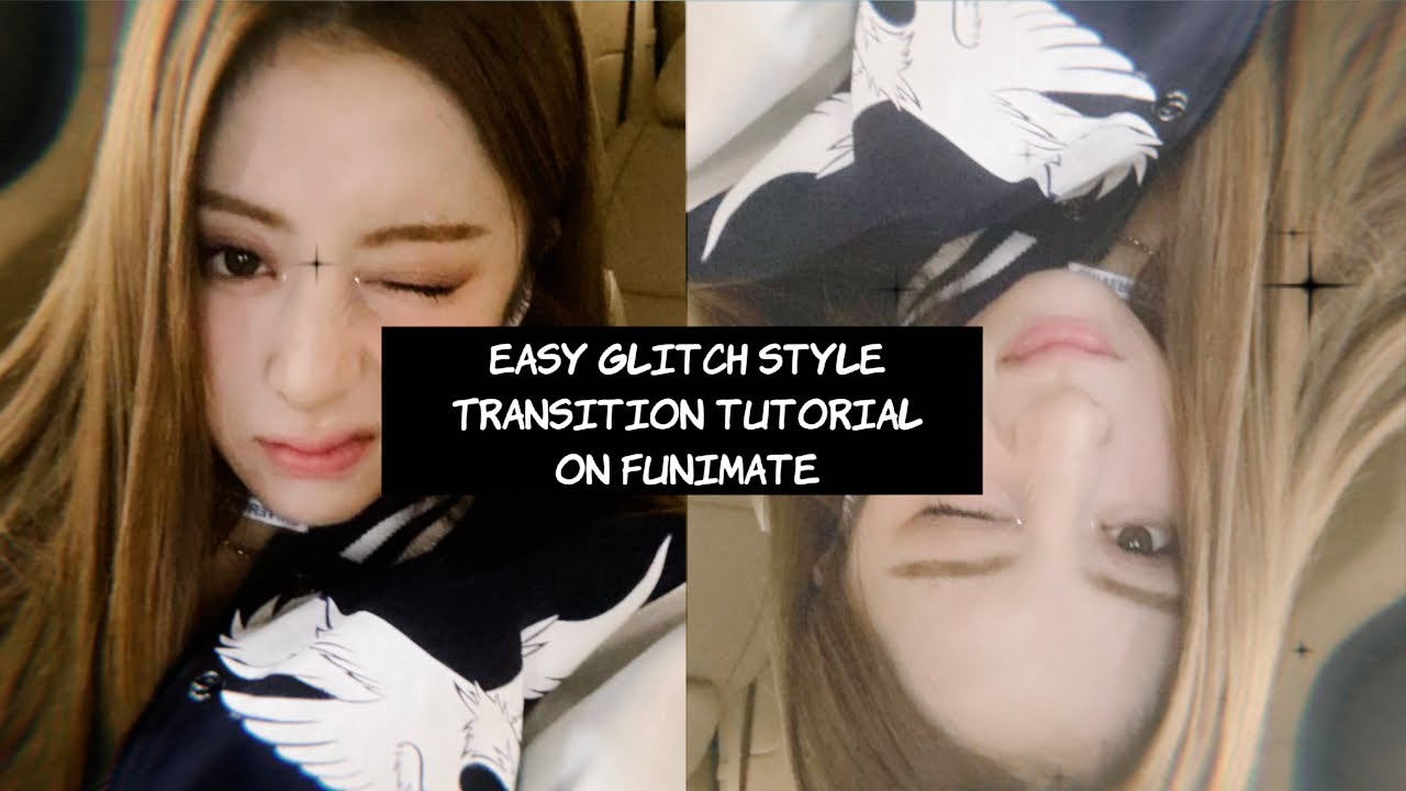 Easy glitch style transition tutorial on Funimate