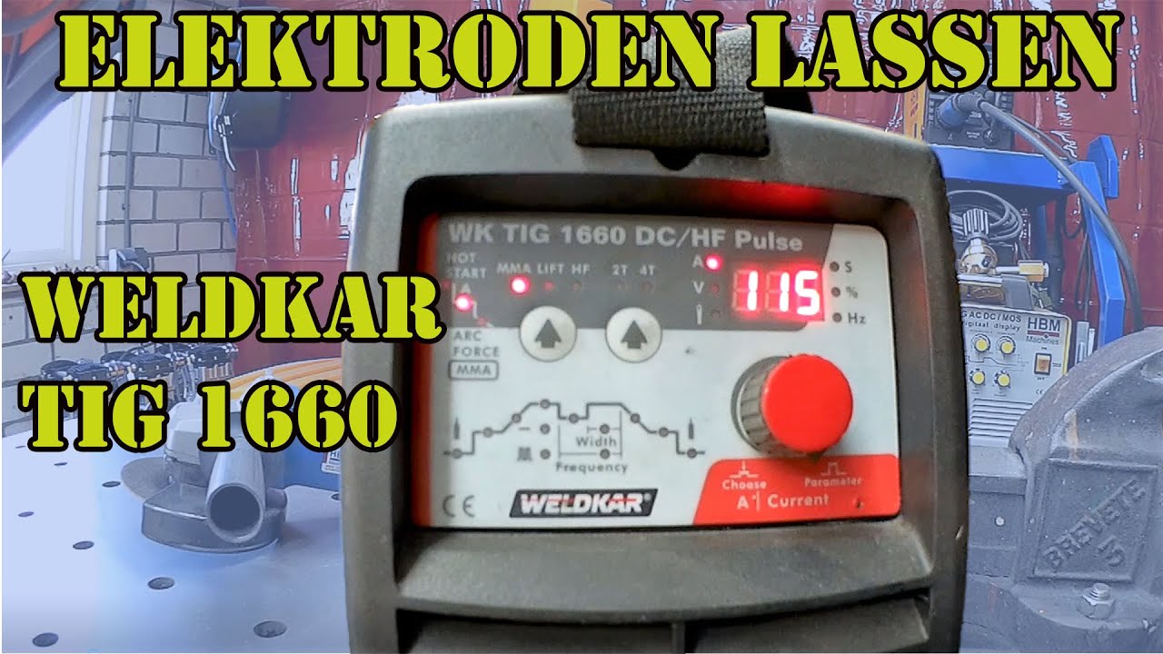 Elektroden lassen met de Weldkar Tig 1660 DC/HF Pulse.