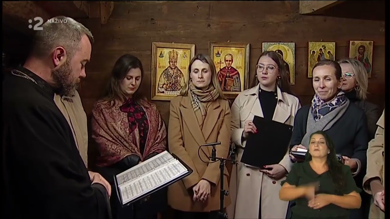 Bohoslužba Sv liturgia z Dreven&eacute;ho chr&aacute;mu v Tročanoch