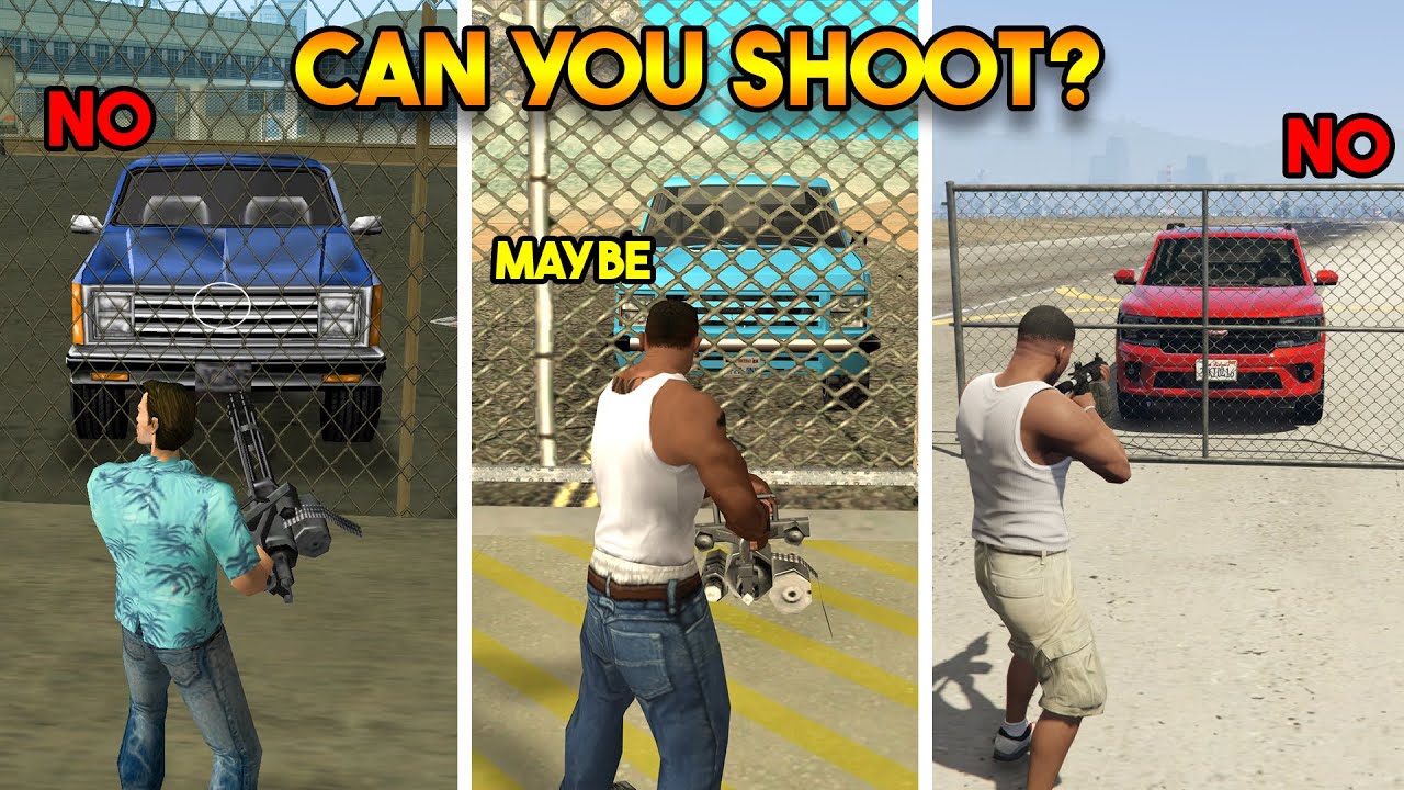 CAN YOU SHOOT THROUGH FENCE? (EVERY GTA REALISTIC DETAILS)