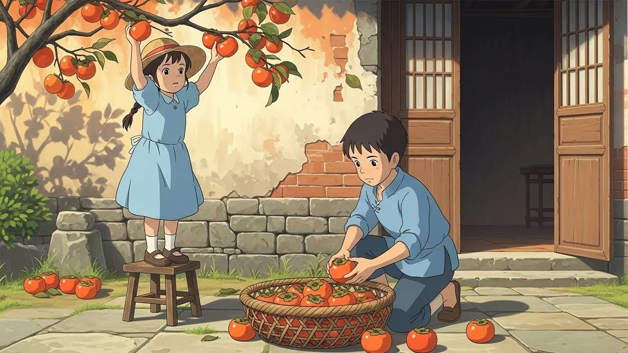 Cozy Village Courtyard | Ghibli Inspired Farming Growing & Cooking ASMR