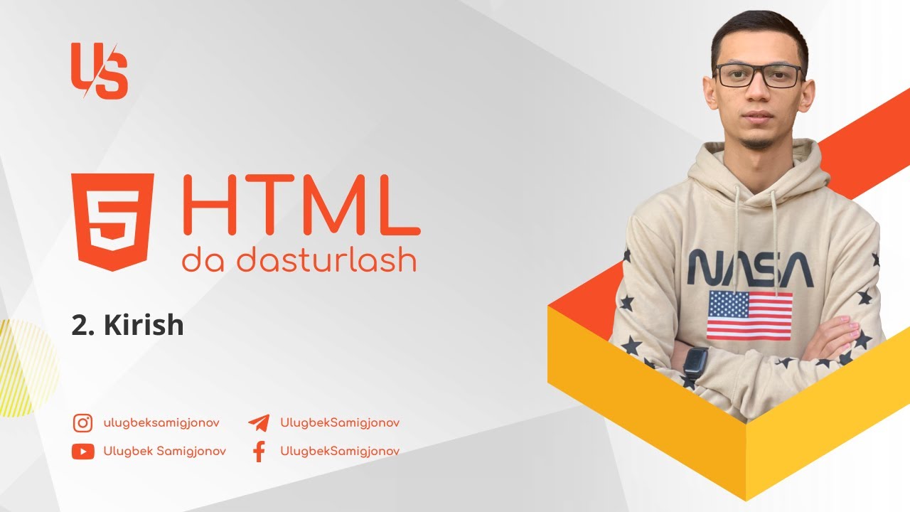 HTMLda dasturlash | 2. Kirish