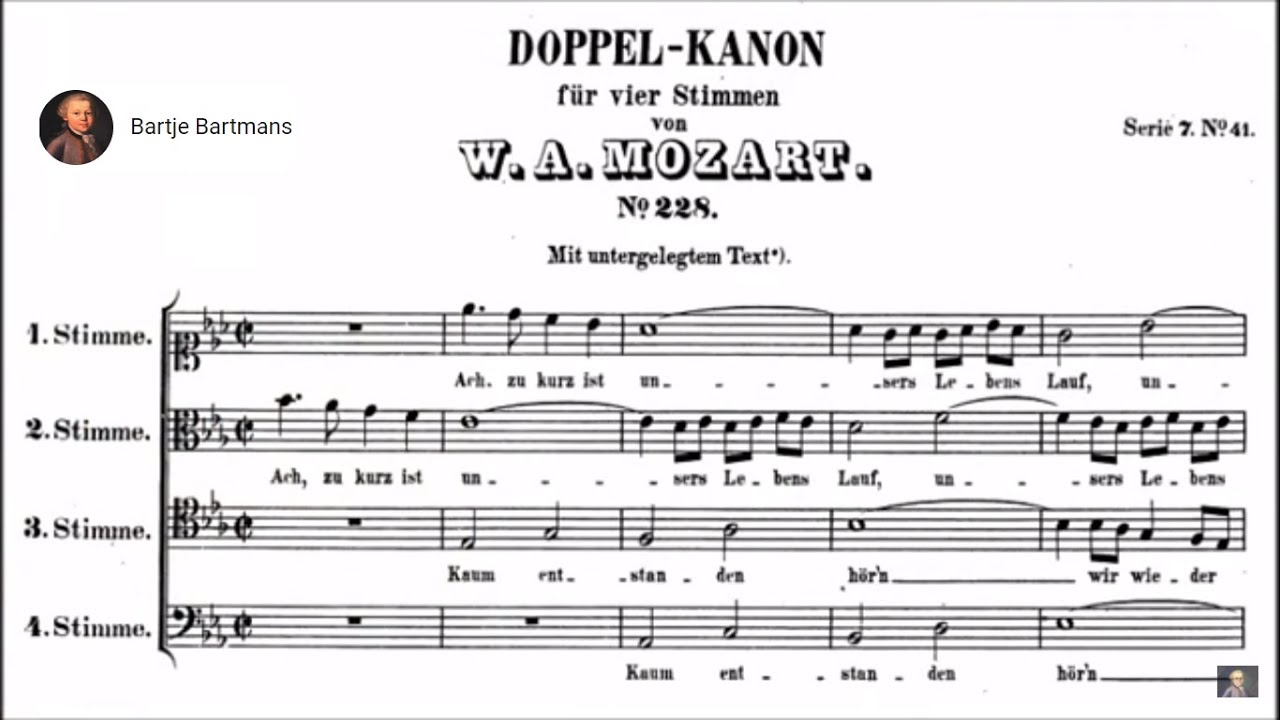 Mozart/Trnka - 7 Vocal Canons (KV228-234)