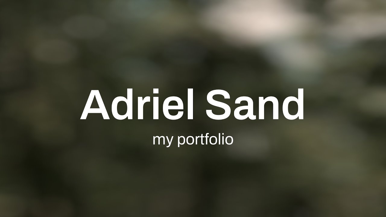 Adriel Sand's Portfolio