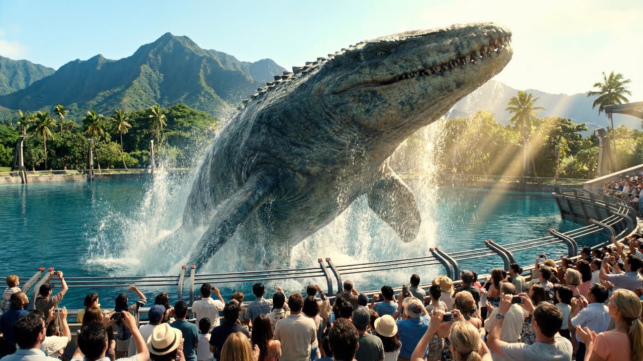 I Visited the Ancient Giant Creatures Zoo Jurassic World – Indominus Rex & Mosasaurus