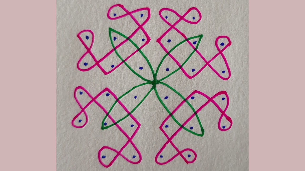 6(4)-4 dot kolam/3 குட்டி கோலங்கள்/sikku kolam||DEVI KOLAM