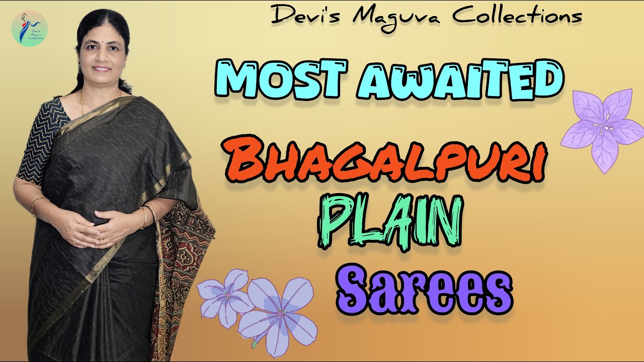Most awaited bhagalpuri plain sarees @Devi's Maguva Collections #saree