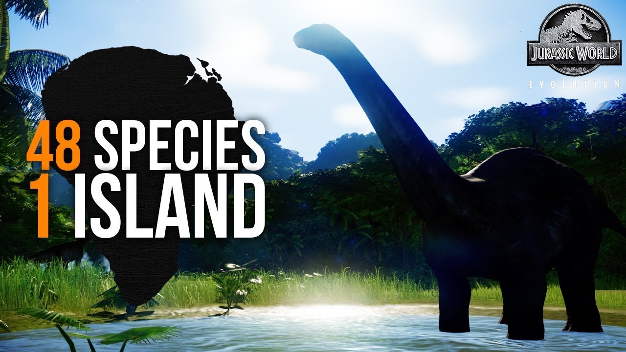 48 SPECIES - 1 ISLAND! THE ULTIMATE PARK | Part 7 (Jurassic World: Evolution All Species Park)