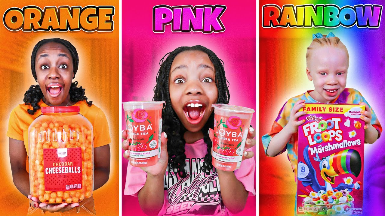 D.C.’s Family EATS The Same Color FOODS For 24 HOURS!