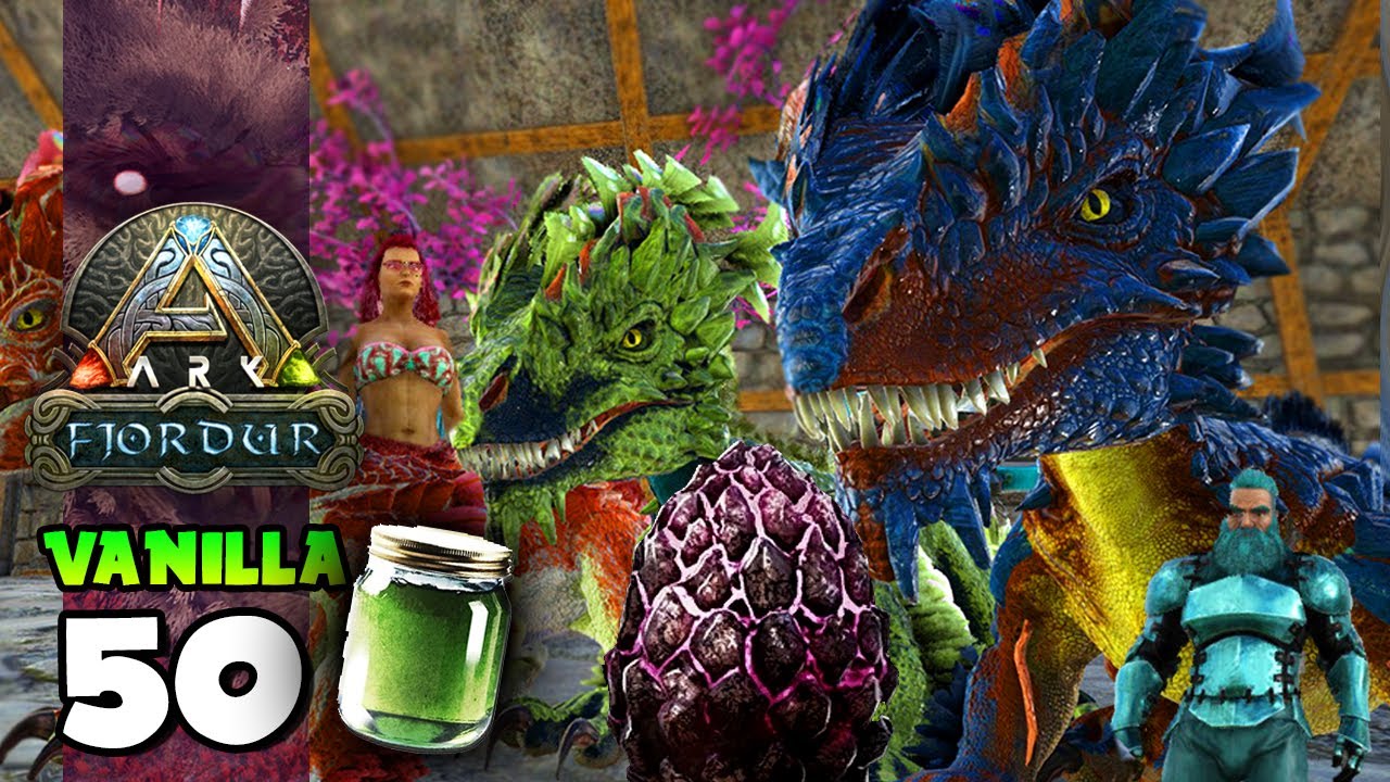 NASCIMENTO DOS OVOS DE ROCK DRAKE!!! ARK: FJORDUR (VANILLA) 50