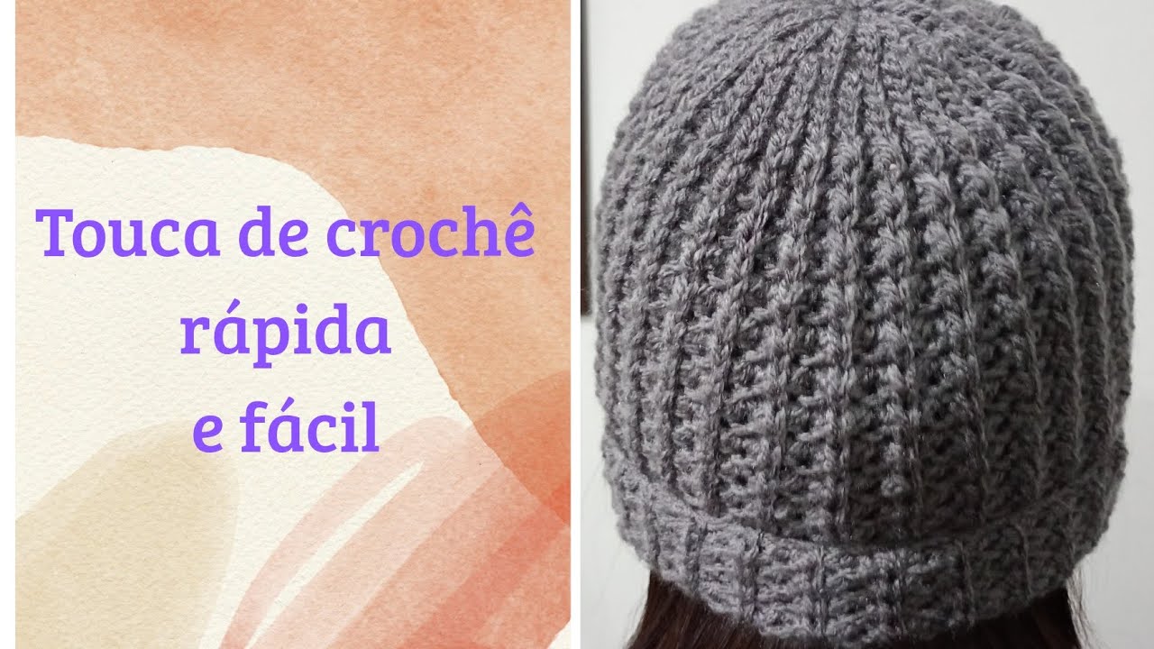 Touca de lã de crochê. #crochet #croche #toucadecroche