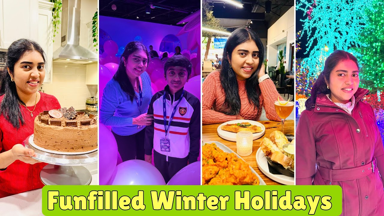 🍰 வீட்டில் ஒரு Bakery Style Chocolate Cake | Exciting Winter Holidays | School Break USA Tamil VLOG