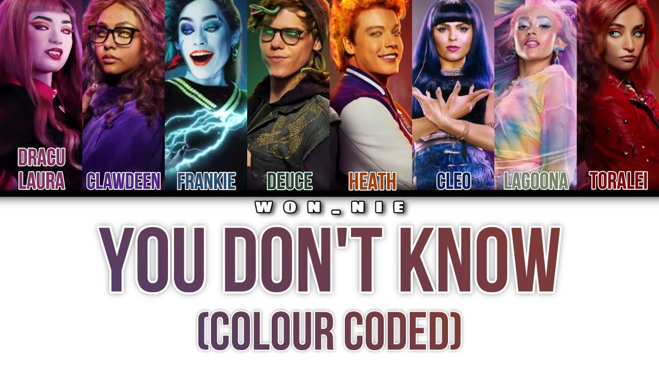 You Don’t Know By Monster High Movie 2 (Colour Coded)