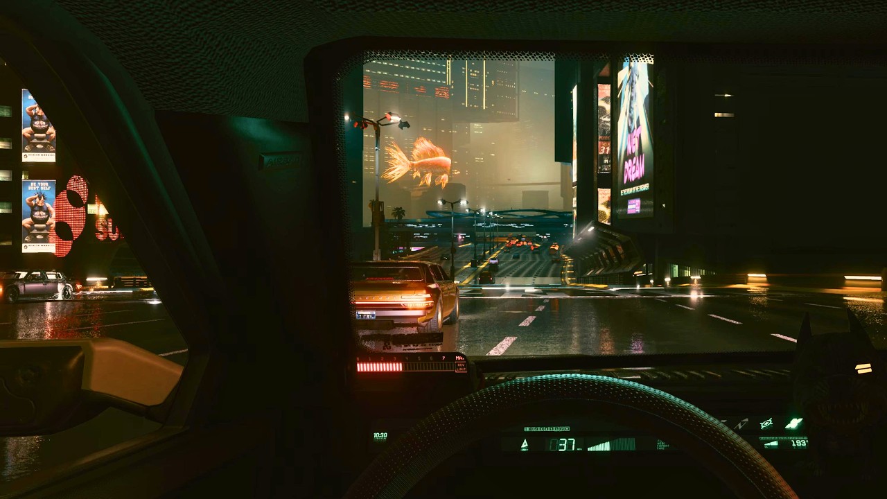 Quiet Night City Drive | Wet Highways & Neon Billboards (30 Minutes)