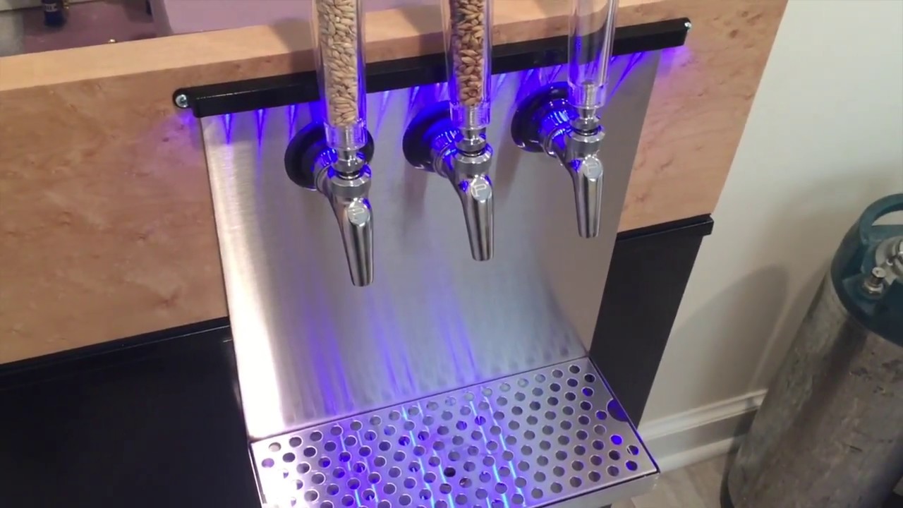 3 Tap Burl Maple & Blue Light Special Keezer Project