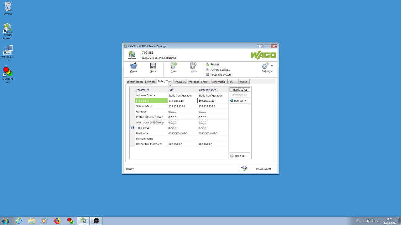 WAGO Ethernet Settings oktató videó