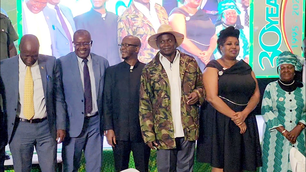 Teacher Mpamire acting Ugandan President at NEMA AWARDS