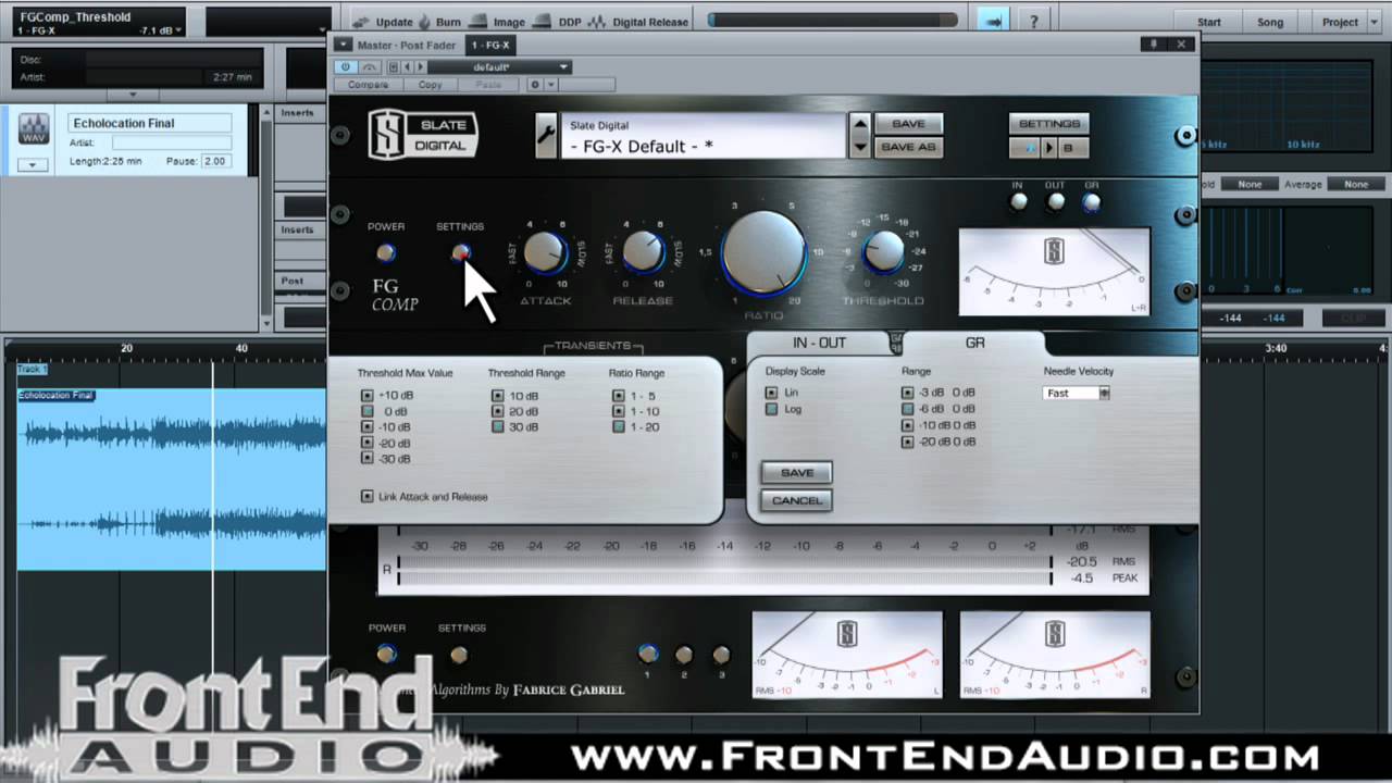 Slate Digital FG-X in a Mastering Situation