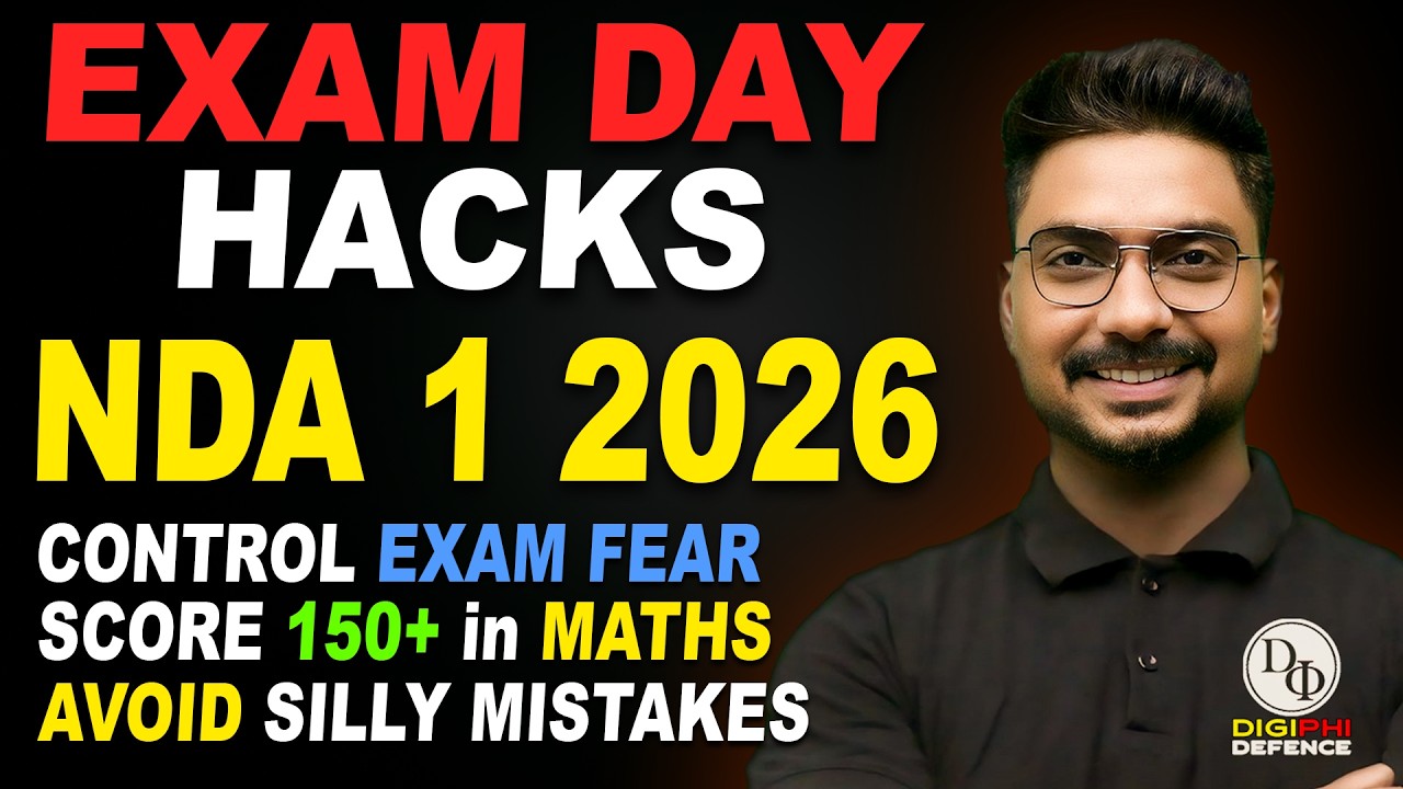 NDA 1 2026 Exam Day Strategy 🔥 | Score 150+ in Maths | Avoid Silly Mistakes #nda #maths