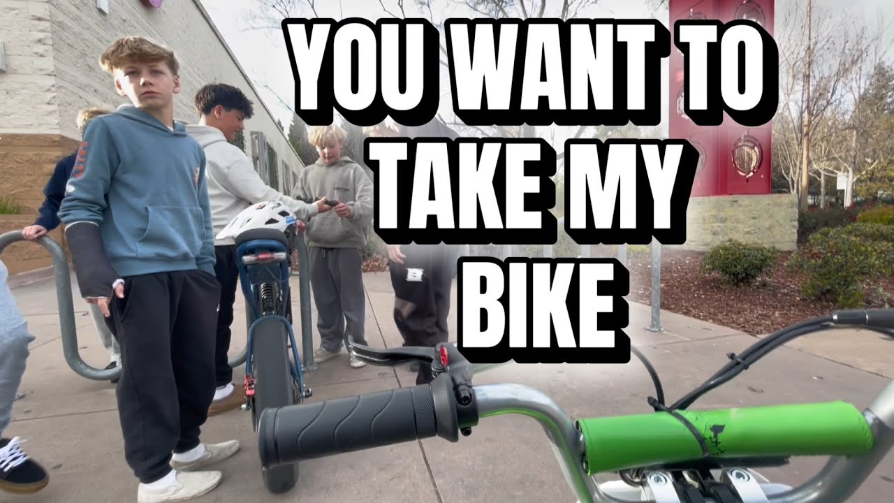 Ride a target on my modded razor and meet a lot of kids ￼
