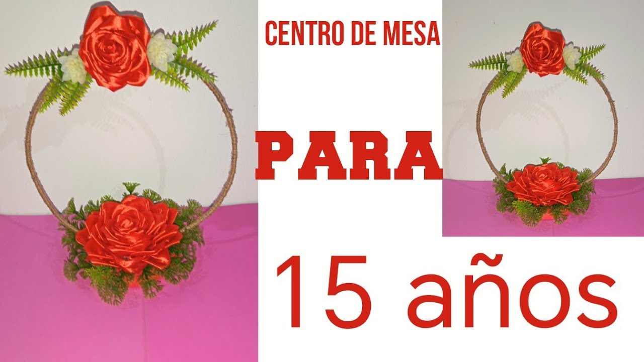 Centro de mesa para 15 años fácil y económico #1million #manualidades #centerpiece #tutorial 