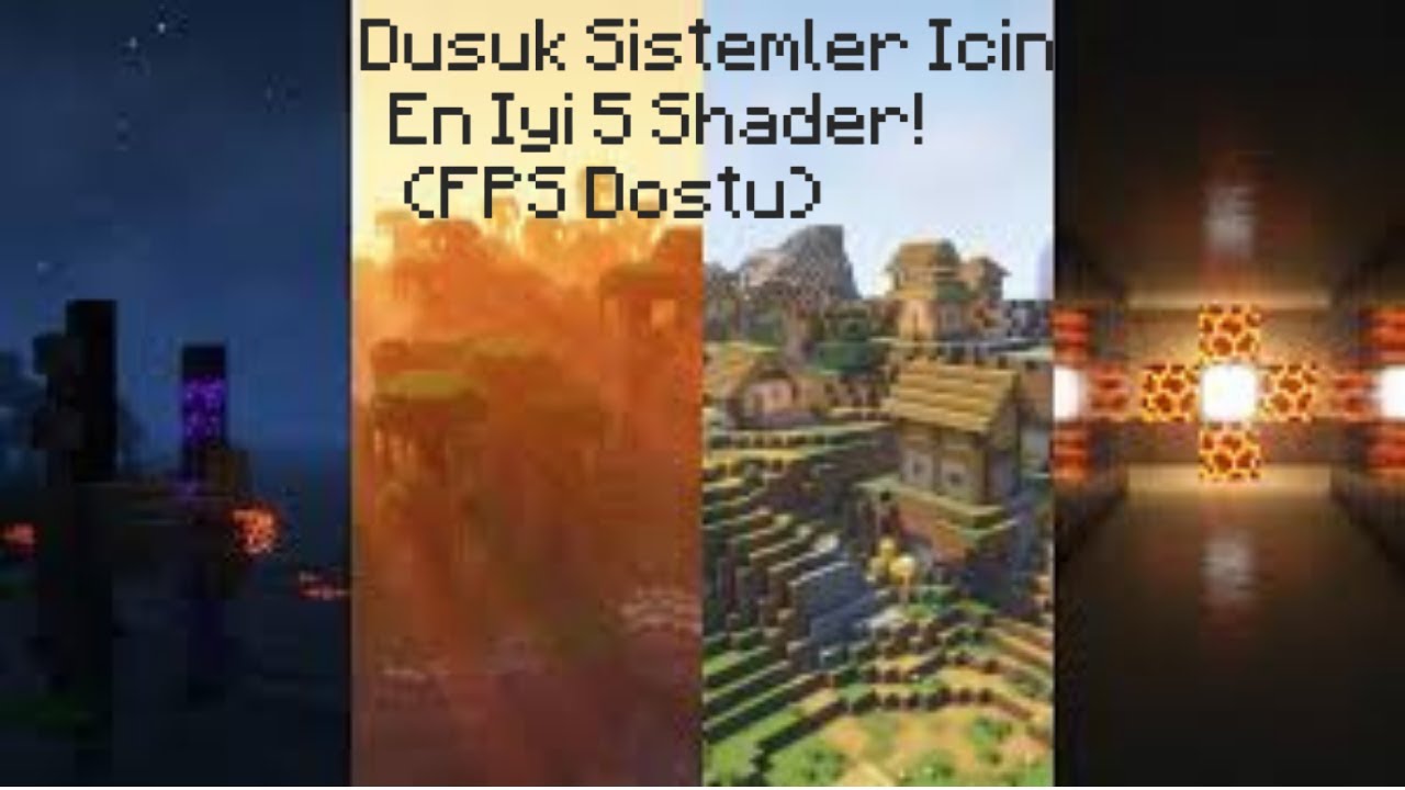 DÜŞÜK SİSTEMLER İÇİN EN İYİ 5 SHADER! (FPS Dostu) 2025 MİNECRAFT