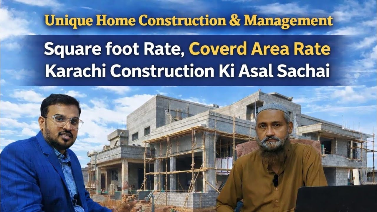 Karachi Construction Cost 2026 🏗️ | Square Foot Rate vs Covered Area Rate &ndash; Real Truth 