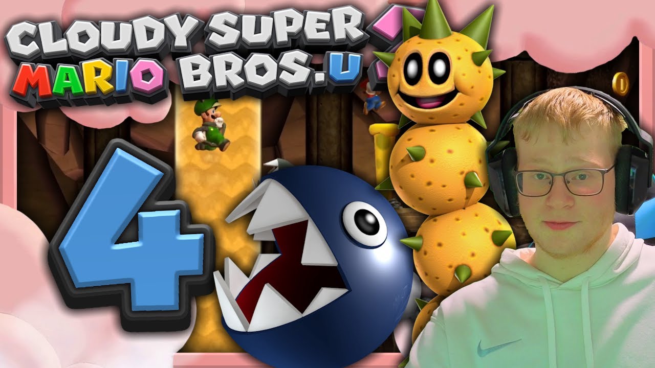 ☁️Cloudy Super Mario Bros. U2☁️#04 Wunderschöne Bergwüste, hungrige Kettenhunde & Mini aktion