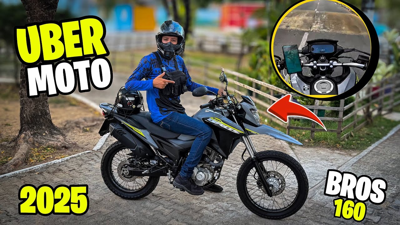 RODANDO NA UBER MOTO COM A BROS 160 2025 CINZA!