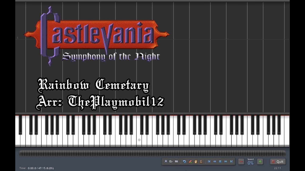 Castlevnia SOTN Rainbow Cemetary 100% speed