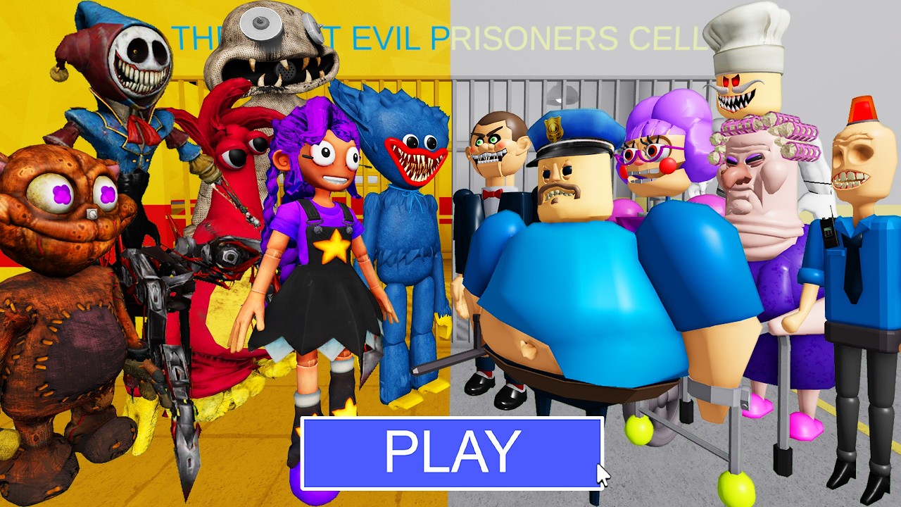 POPPY PLAYTIME Bosses Vs All Barry Bosses! BARRY'S PRISON RUN! #roblox #obby