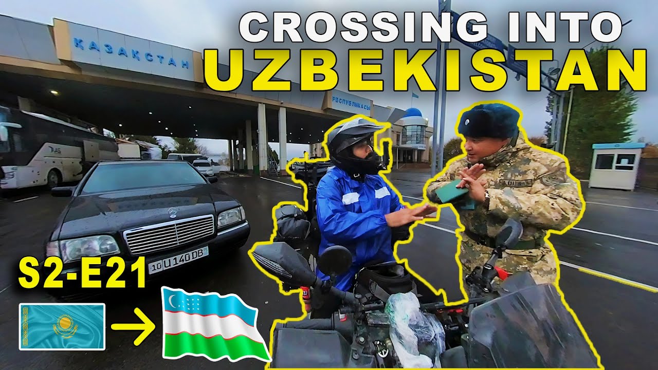 CHAOTIC Uzbekistan Border Crossing in Rain 🇺🇿 | Pakistan to Central Asia on Motorcycle - Ep 21