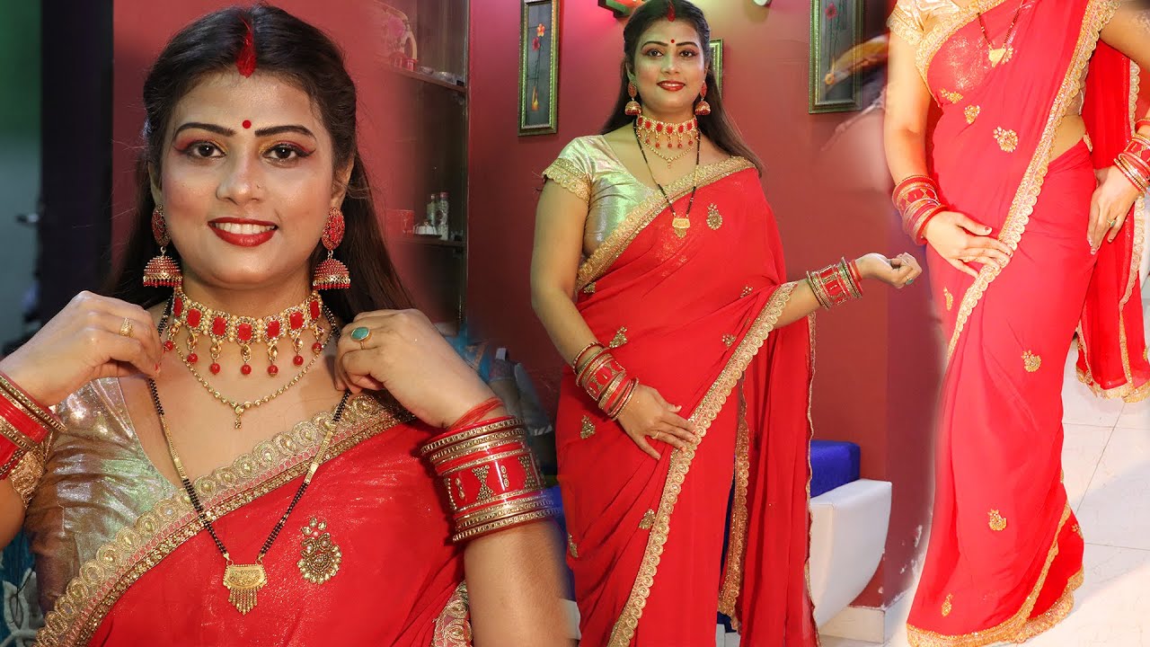 #video || Heavy साड़ी पहनने का तरीका 2 तरिके से पल्लू  Style करें || Preety Rani Vlogs