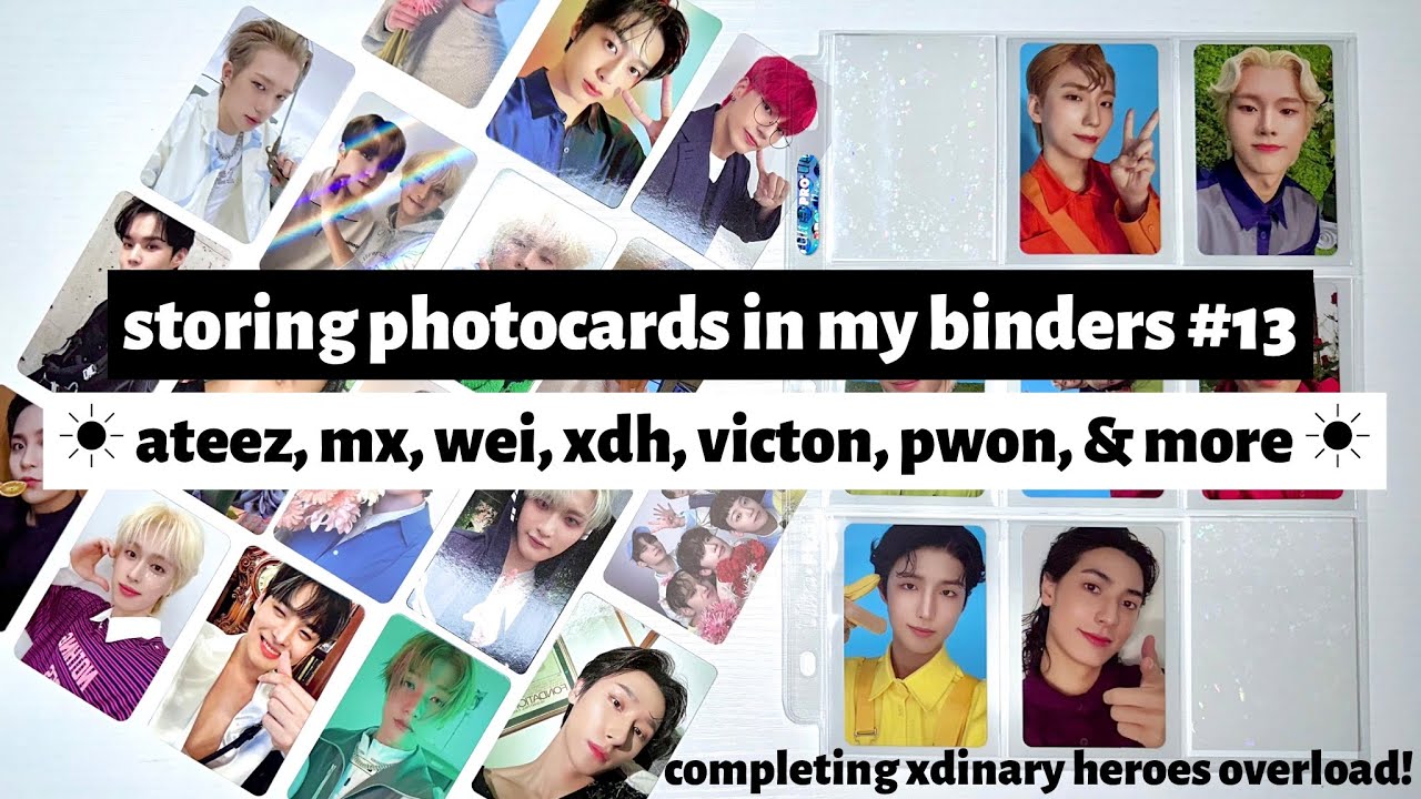 ☼ storing photocards in my binders #13 ☀︎ ateez, monsta x, wei, xdh, victon, & more ☼