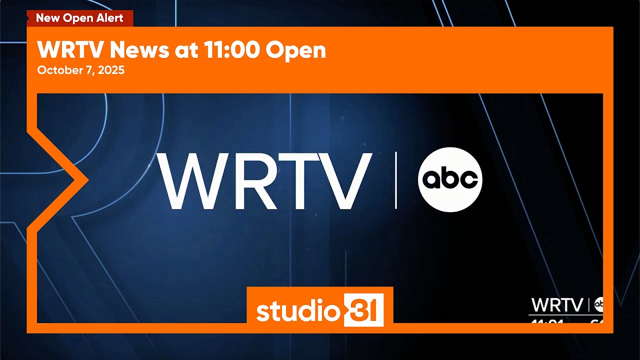 WRTV News at 11:00 Open, 10/7/2025 (New Graphics/Music)