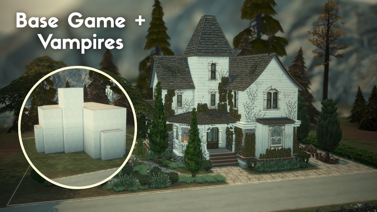 Base Game + Vampires only Bed & Breakfast (The Sims 4 Long Build Video w/ commentary)