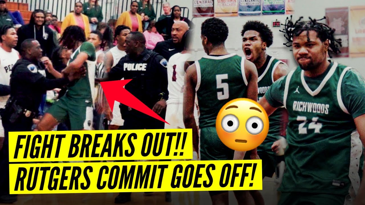 FIGHT BREAKS OUT!! MOST HEATED GAME OF THE YEAR! Rutgers Commit Goes CRAZY