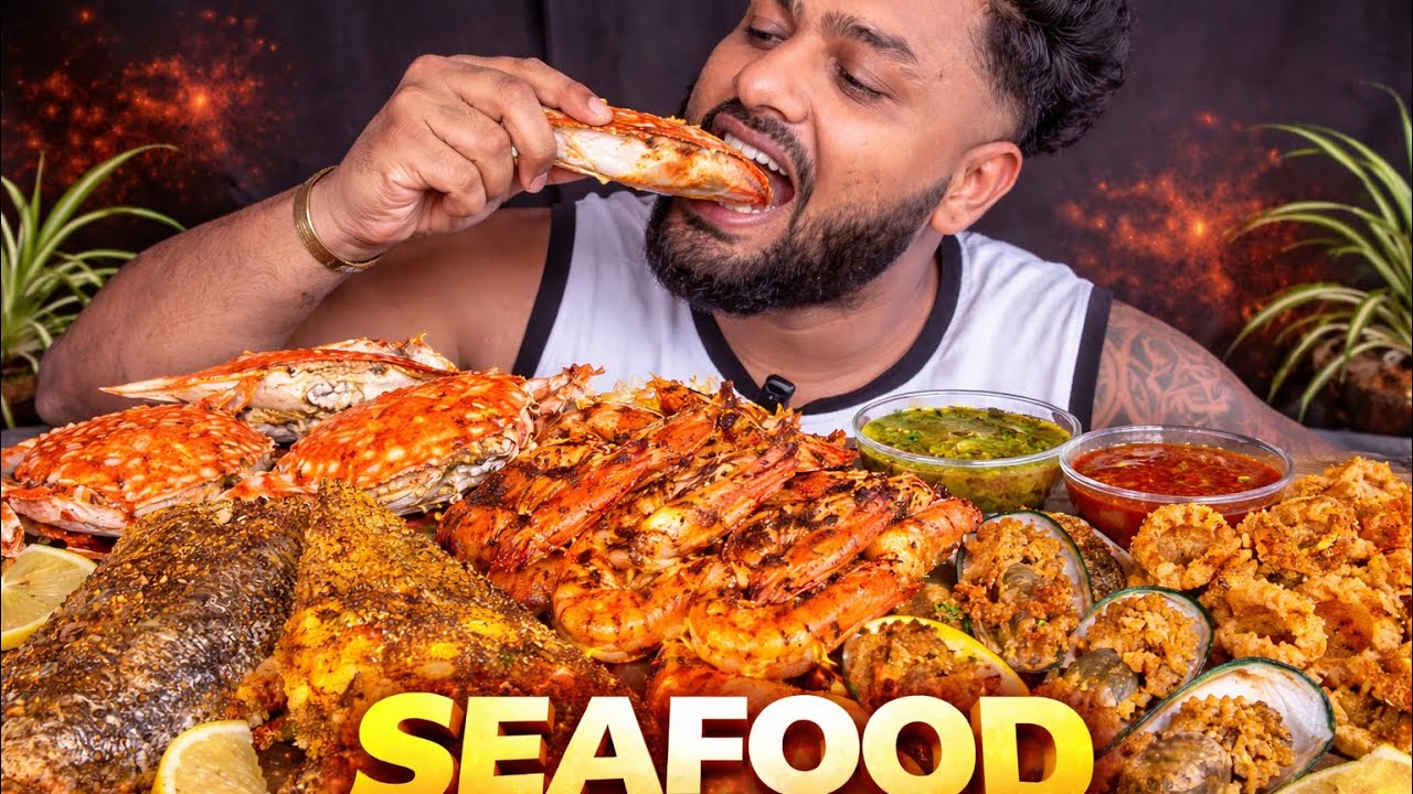 Seafood Mukbang Feast | Prawns, Crabs, Lepo, Mussels, Mackerel & Pomfret!