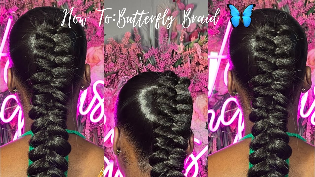 How to: Sleek Butterfly Braid 🦋| No Thread