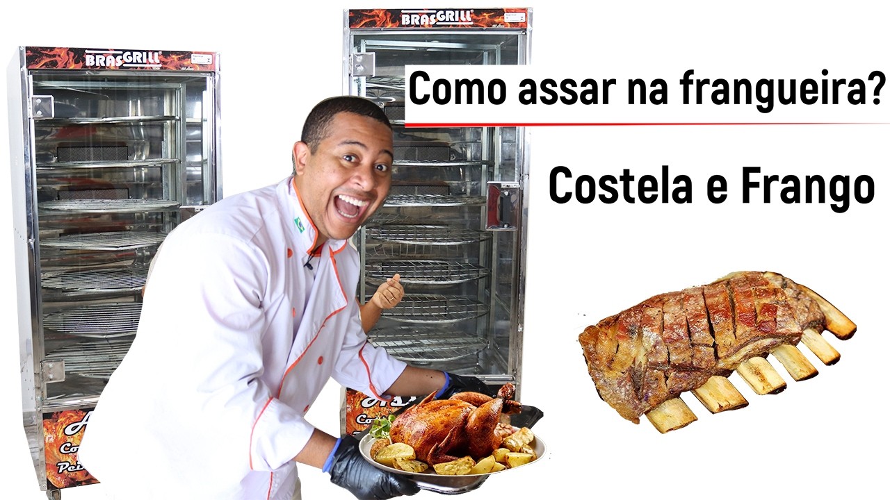 Como assar? Usando a maquina brasgrill giratória de Frango e Costela