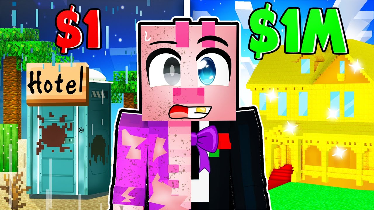 HOTEL za 1$ VS 1.000.000$ v Minecraftu!