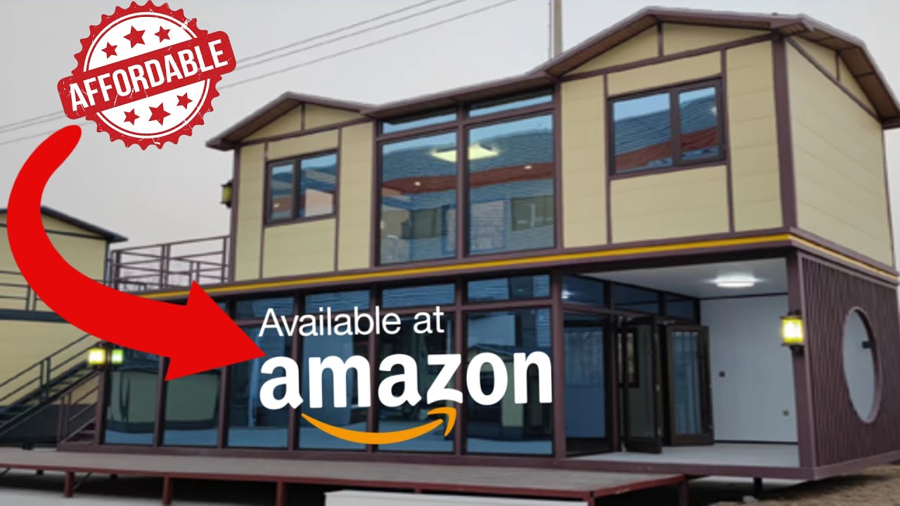 Amazon Tiny Home: Two-Story Prefab Container Home with Rooftop Deck!