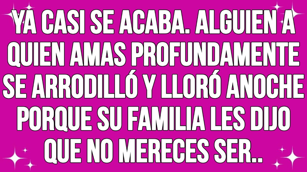 Dios dice que casi se acaba!! Alguien a quien amas profundamente se arrodilló: abajo y lloró..
