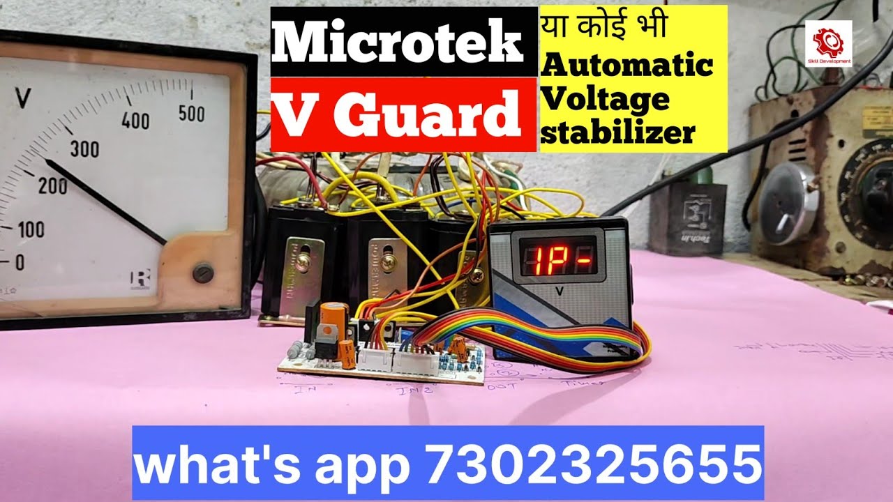 Microcontroller kit for automatic voltage stabilizer|05 steps|With Digital display|