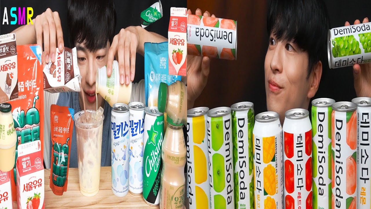 ASMR) 더운 날 시원함 한도초과🧊🧊 샤워하고 음료수 대리만족 운동하고 음료수 한잔🧊drink Mukbang (Eating Show)
