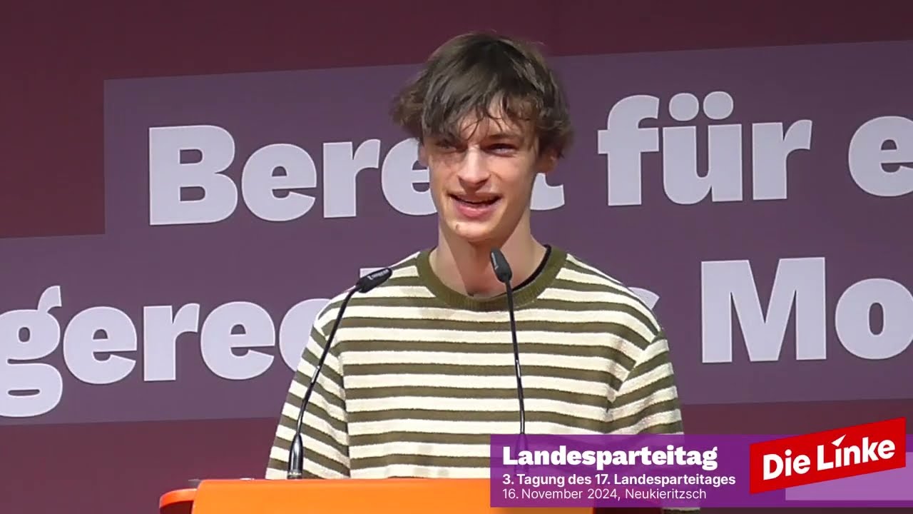 Simon Zwintzscher auf der 3. Tagung des 17. Landesparteitages