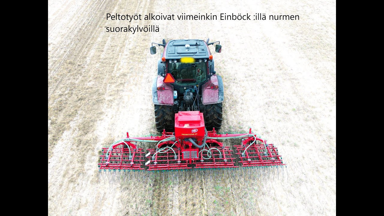 Sowing in spring with Einböck. Nurmen suorakylvöä ja muita keväisiä töitä